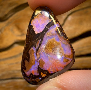 “Purple Kernels” 17.1cts - Yowah Nut Kernel Opal. Australian Boulder Opal