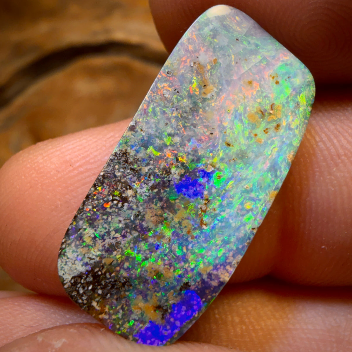 15.9cts - Top Australian Boulder Seam Opal from Winton