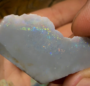 60.6cts - 6x Lightning Ridge Crystal and Black Opal Rough Rubs - Opal Whisperers