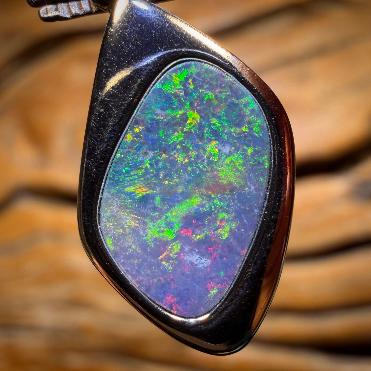 Sterling Silver - Queensland Boulder Opal Doublet Pendant