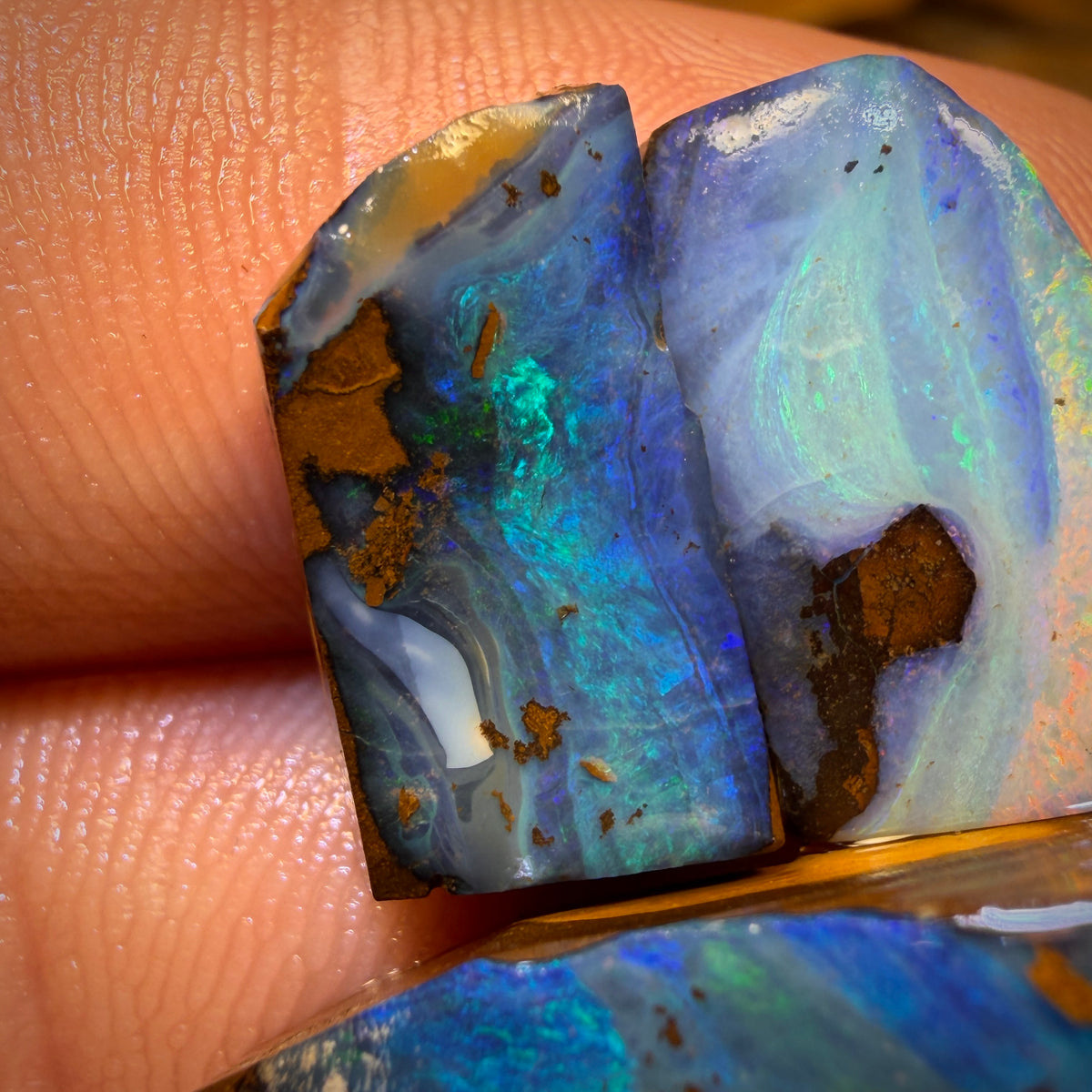 🔒47cts - 3x Australian Boulder Seam Opal Rubs Parcel