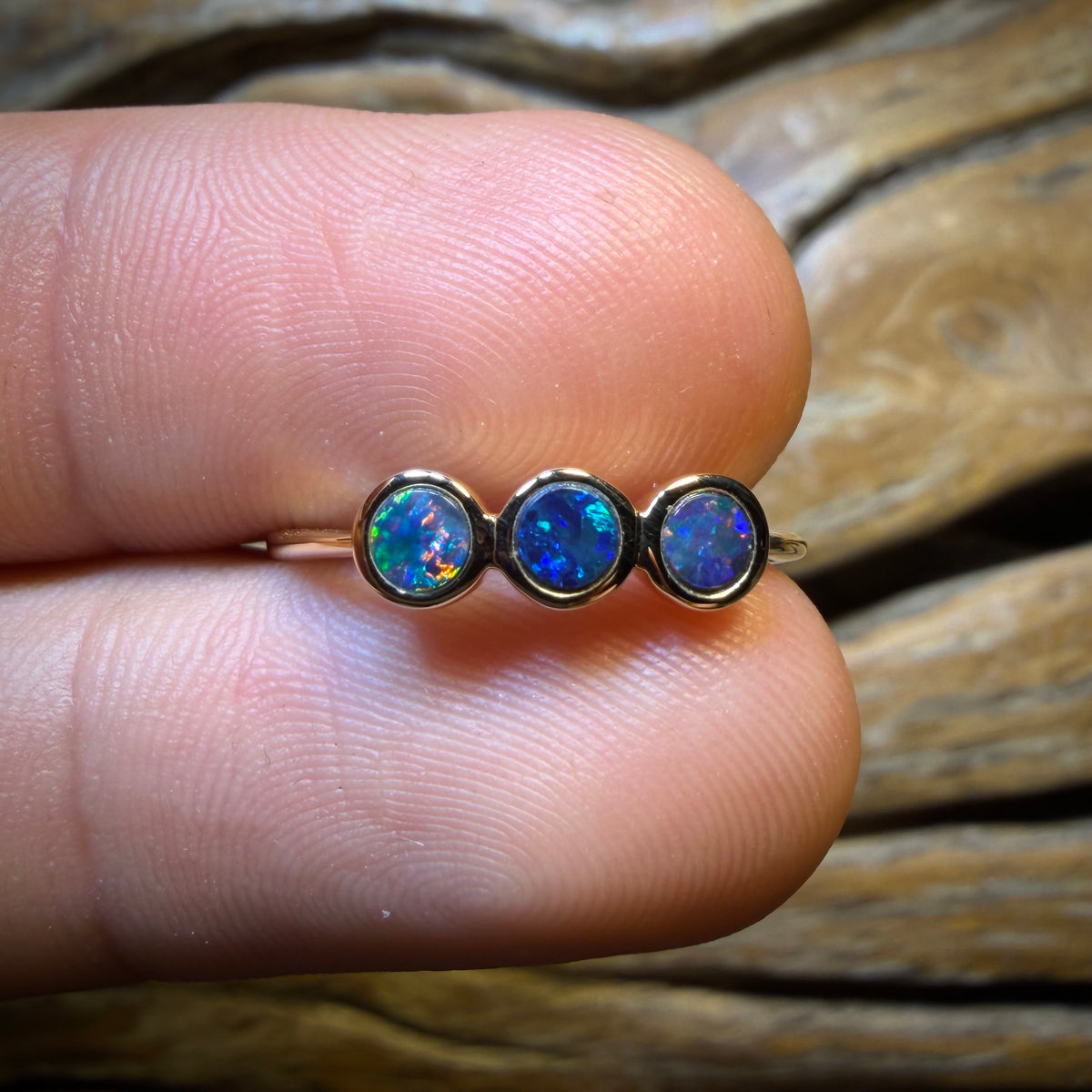 14k Gold - NEW Isaac Design Queensland Boulder Opal Doublet Ring
