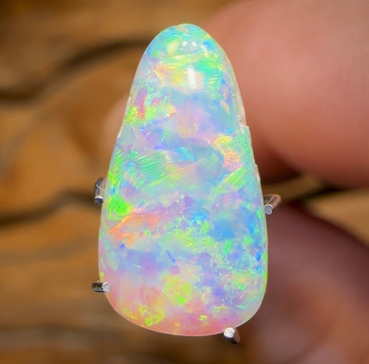 2.5cts - Top Quality Solid Australian Boulder Pipe Opal - Opal Whisperers