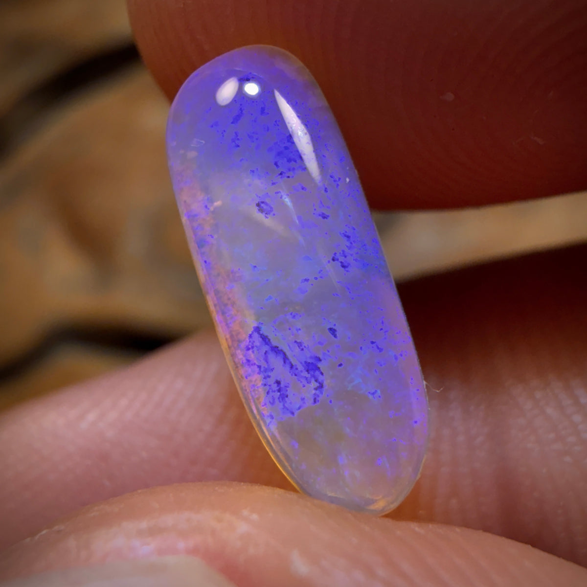 🔨 AUCTION 🔨 2cts - Purple Solid Australian Boulder Pipe Crystal Opal