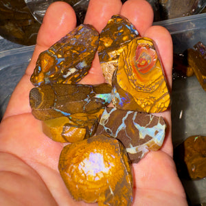 7 x Queensland Boulder Opal Rubs.🔥 RED HOT BARGAIN BULK LISTING. - Opal Whisperers