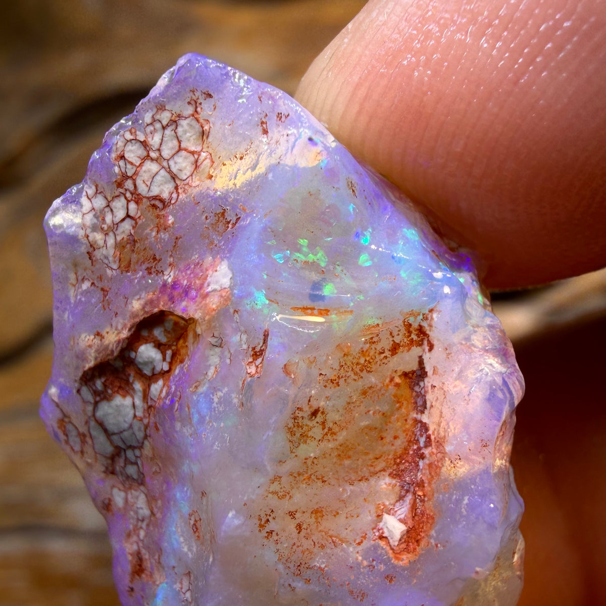 33.1cts - Lightning Ridge Crystal Opal Rough Piece