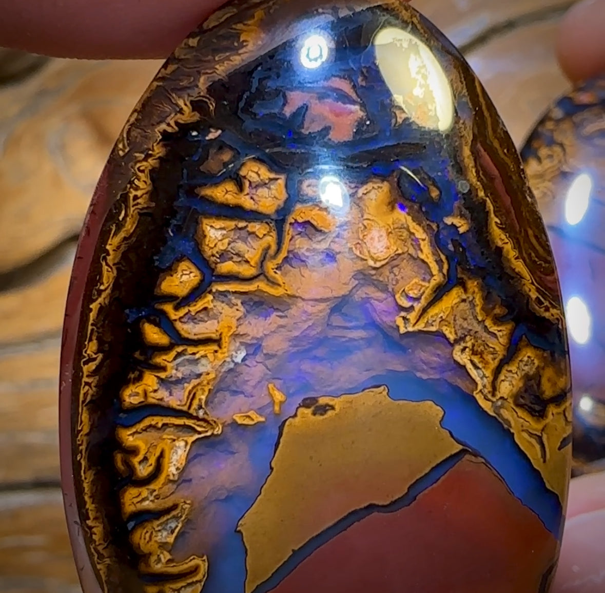 209.2cts - Rare Broad Tribal Queensland Boulder Opal Matching Split Nut Pair