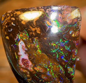 14.1cts - Top Black Electric Tribal Koroit Nut Opal. Australian Opal