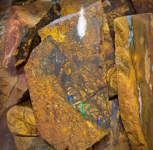 138.2grms - Australian Boulder Opal Rough Jar