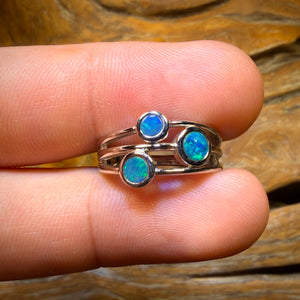 🔨 AUCTION 🔨 Sterling Silver - Queensland Boulder Opal Doublet Ring