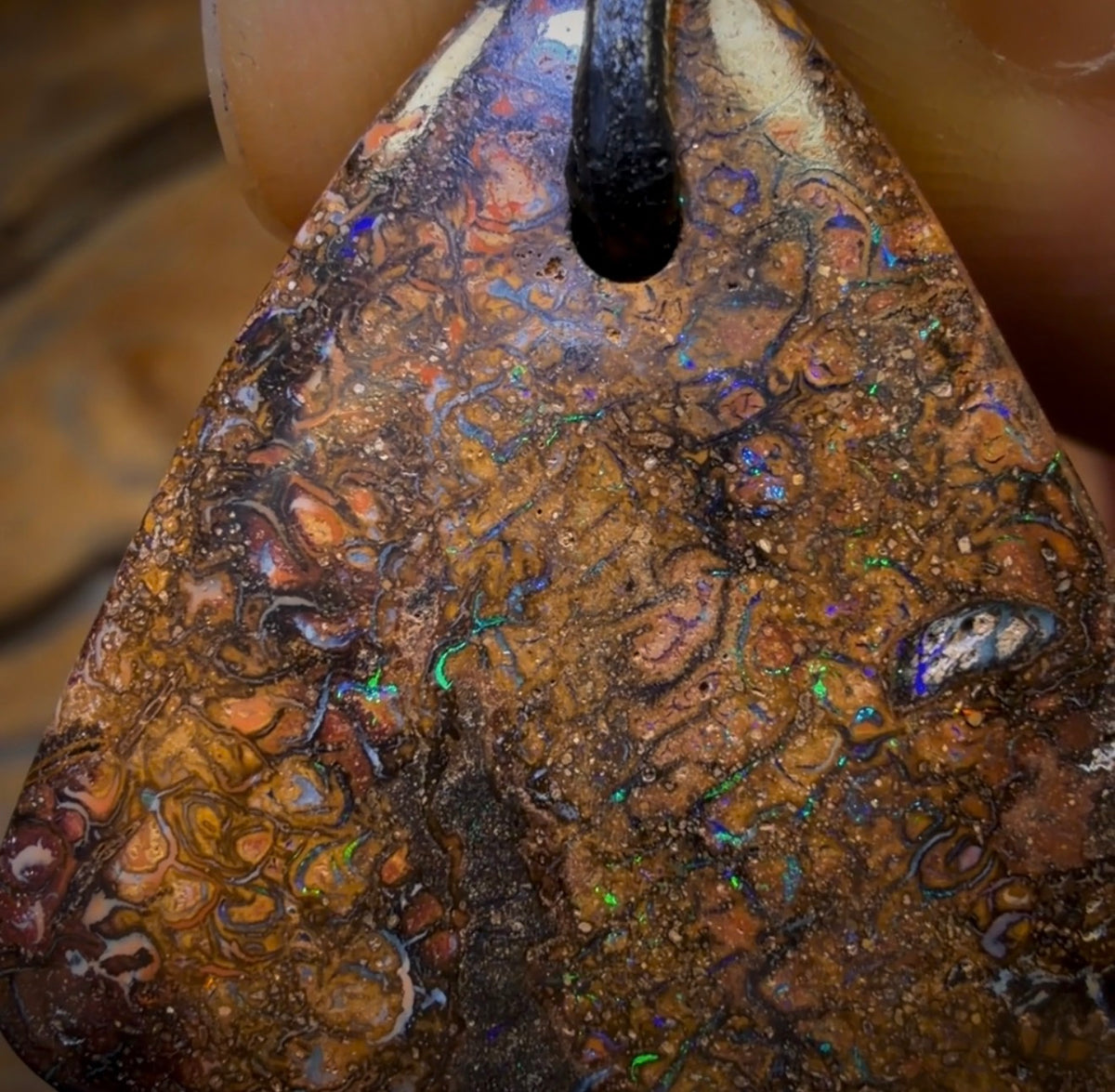 Auction Fall-Through = Your Gain! 🔥 Now More Than 50% Off RRP 🚨 30 x 30mm - Drilled Tribal Queensland Boulder Opal Necklace