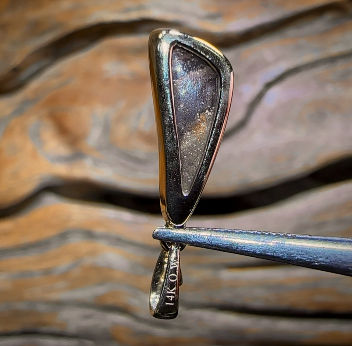 14k Gold - Solid Australian Boulder Opal Pendant