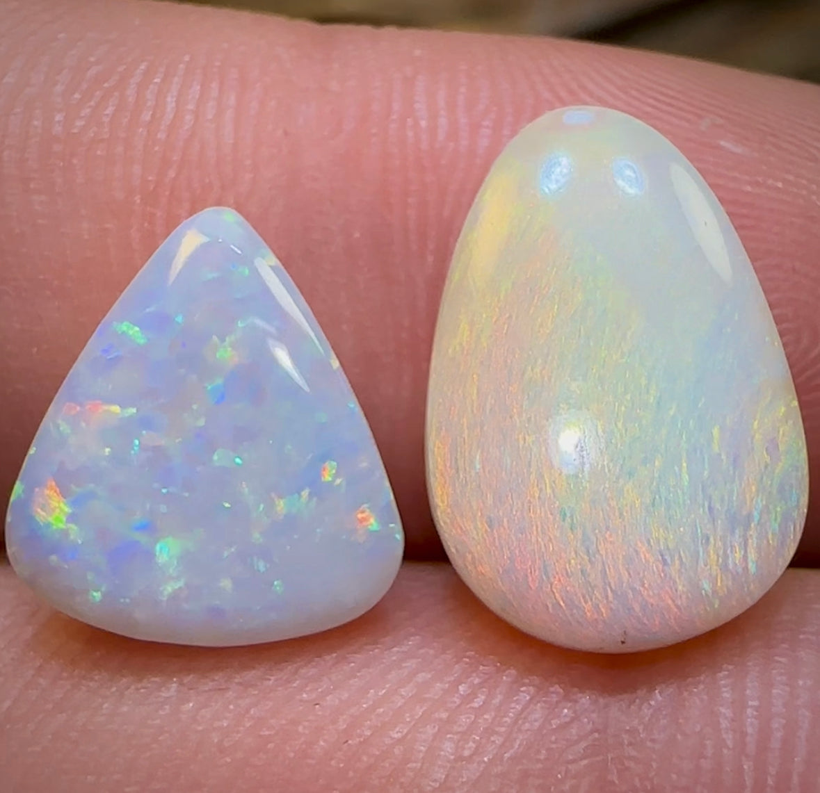 (Template) 5.45cts - South Australian White Opal Set - Opal Whisperers