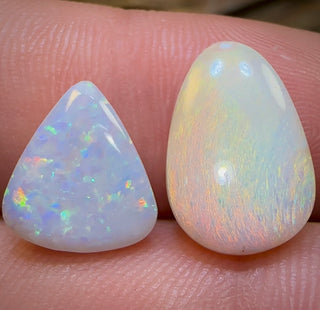 5,45 ct - Set aus weißem Opal aus Südaustralien