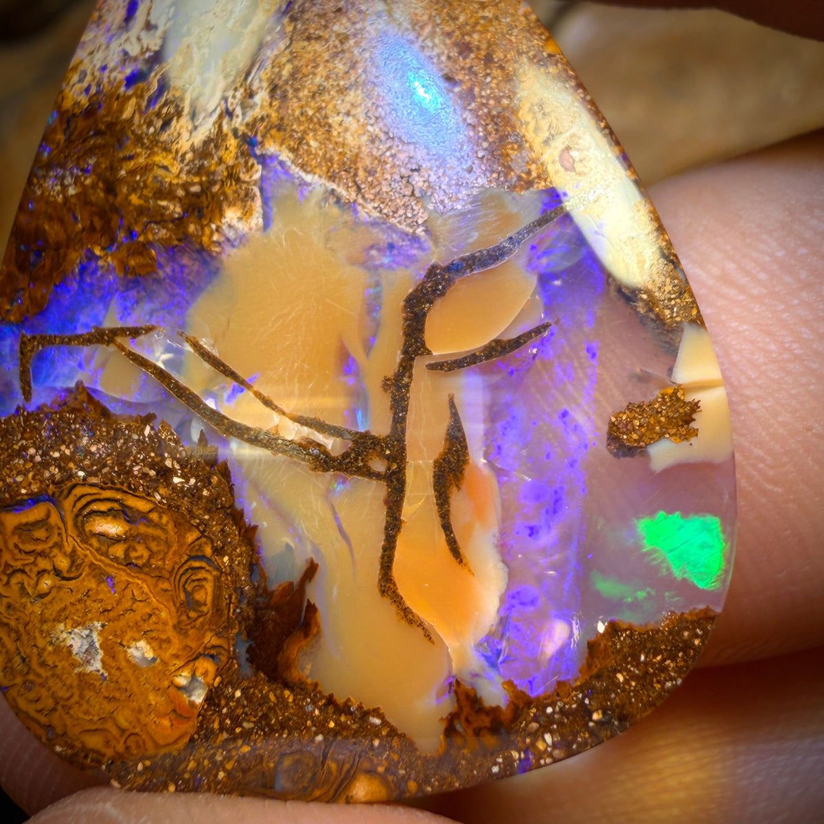 31.6cts - Top australischer Boulderpfeifenopal aus Yowah
