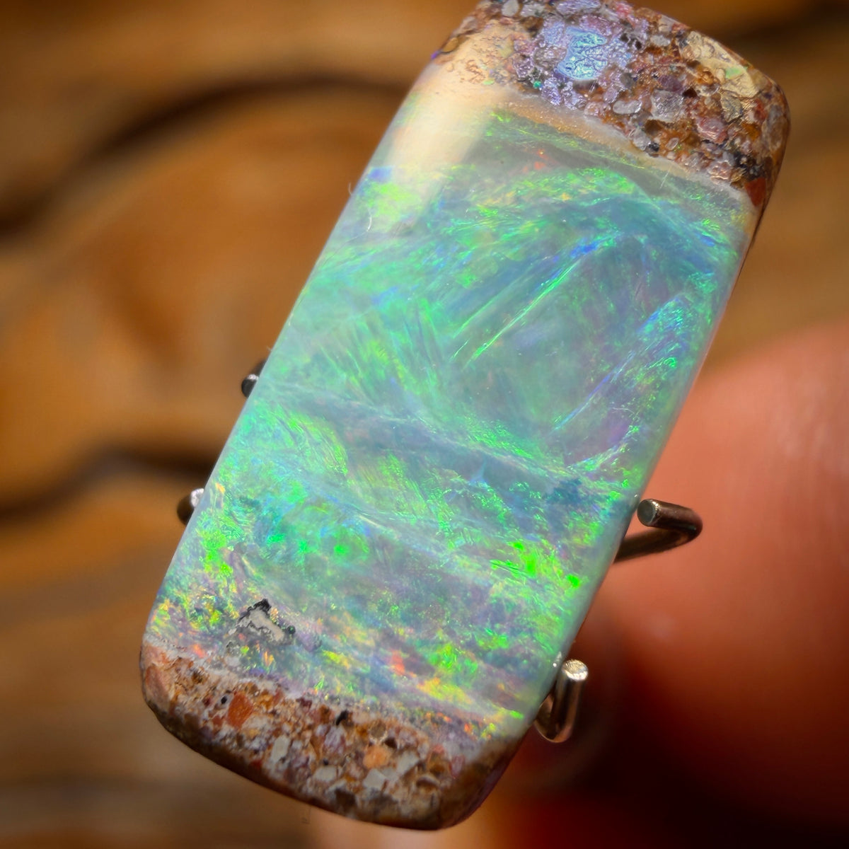 3.6cts - “Land of Ice” Solid Australian Boulder Pipe Opal