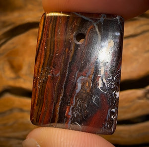 28 x 20mm - Drilled Koroit Tribal Boulder Opal