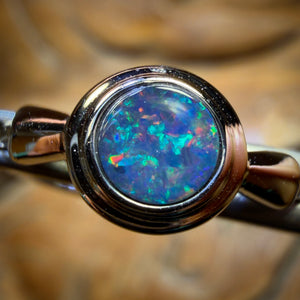 Sterling Silver - Queensland Boulder Opal Doublet Ring Bargain
