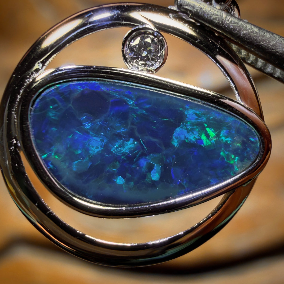 Sterling Silver - Queensland Boulder Opal Doublet Pendant