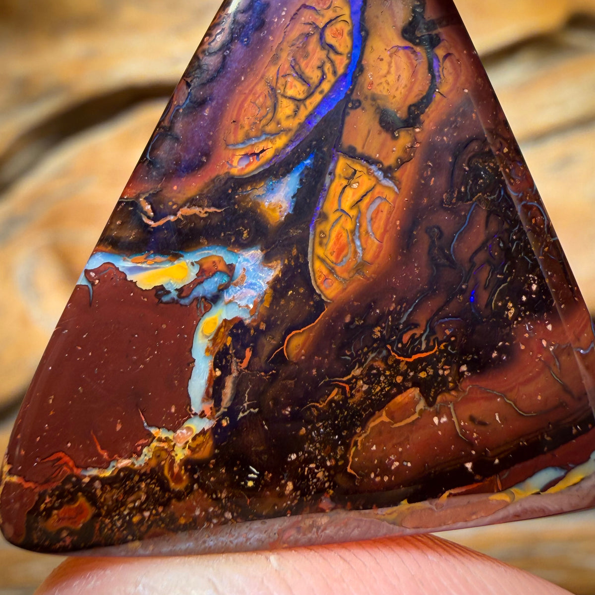 Bargain Card! 48.3cts - Tribal Queensland Boulder Opal Picture Stone from Yowah