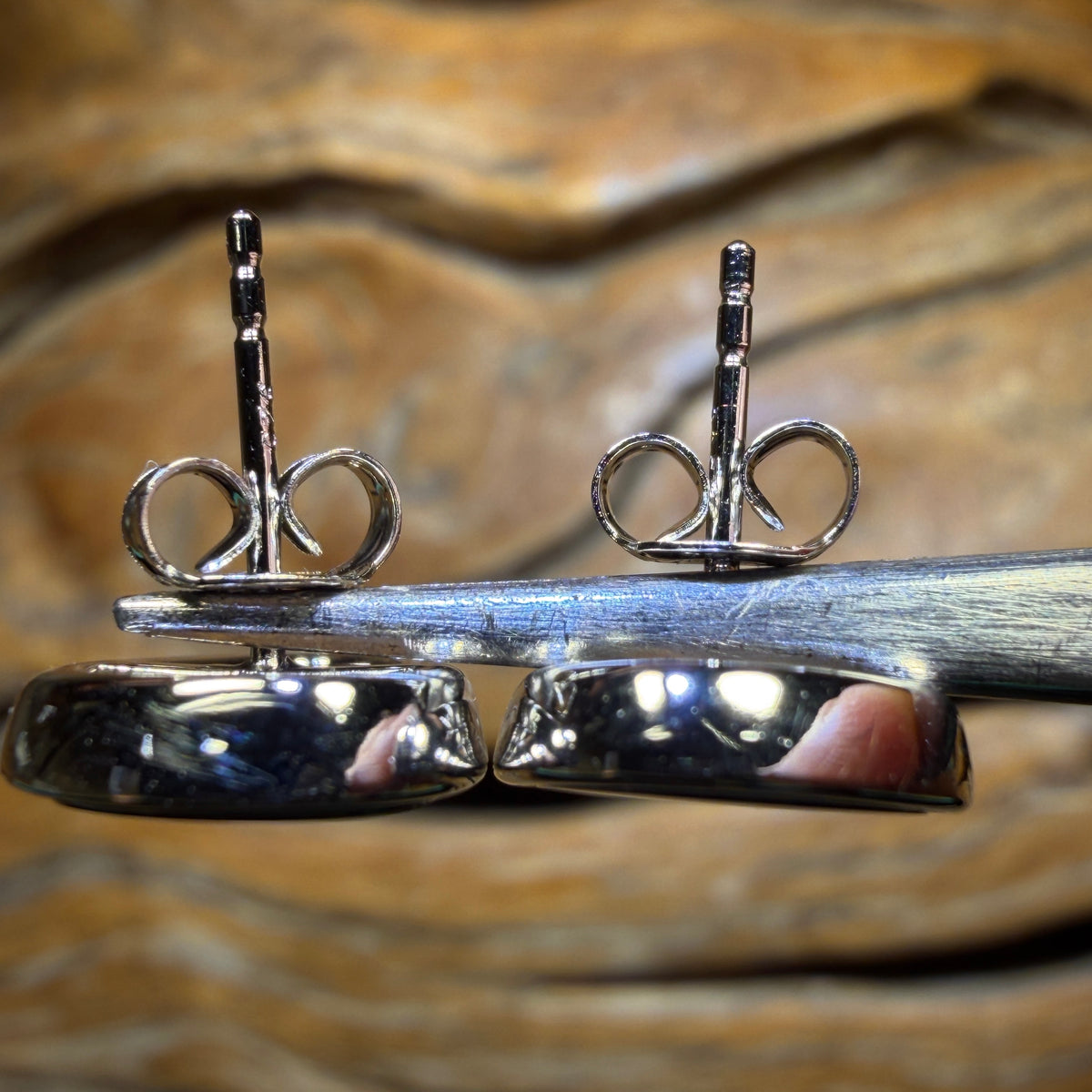 Sterling Silver - Australian Boulder Opal Doublet Stud Earrings