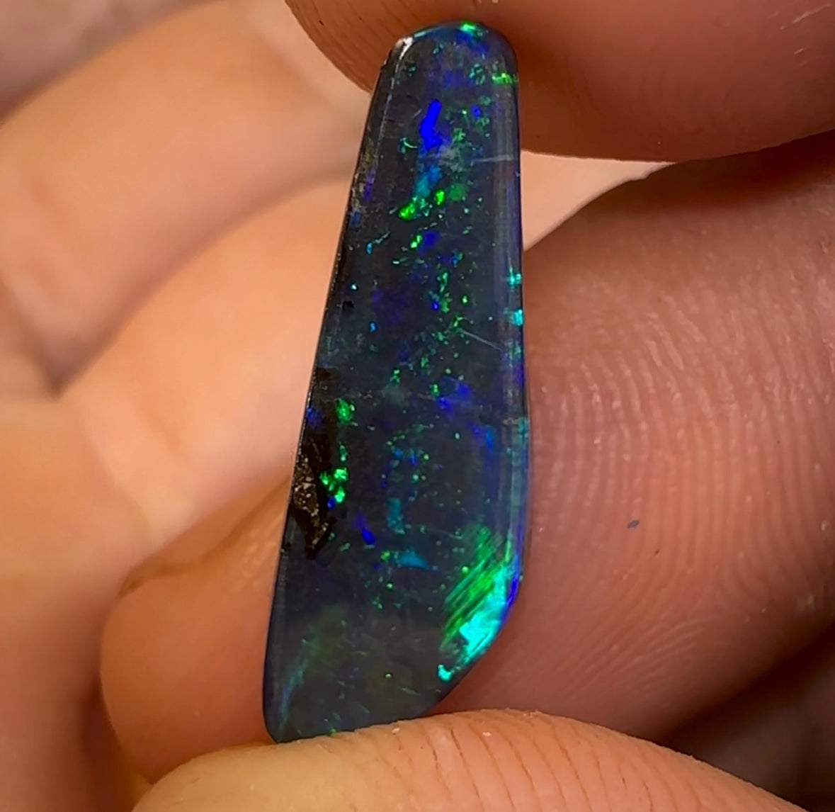 6.3cts - Beautiful Black Boulder Opal Pair - Opal Whisperers