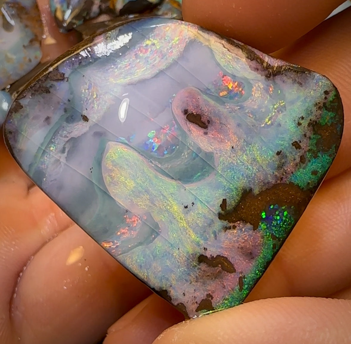 281.5cts - 10x Quality Australian Boulder Seam Opal Rubs Amazing Picture Stone Parcel