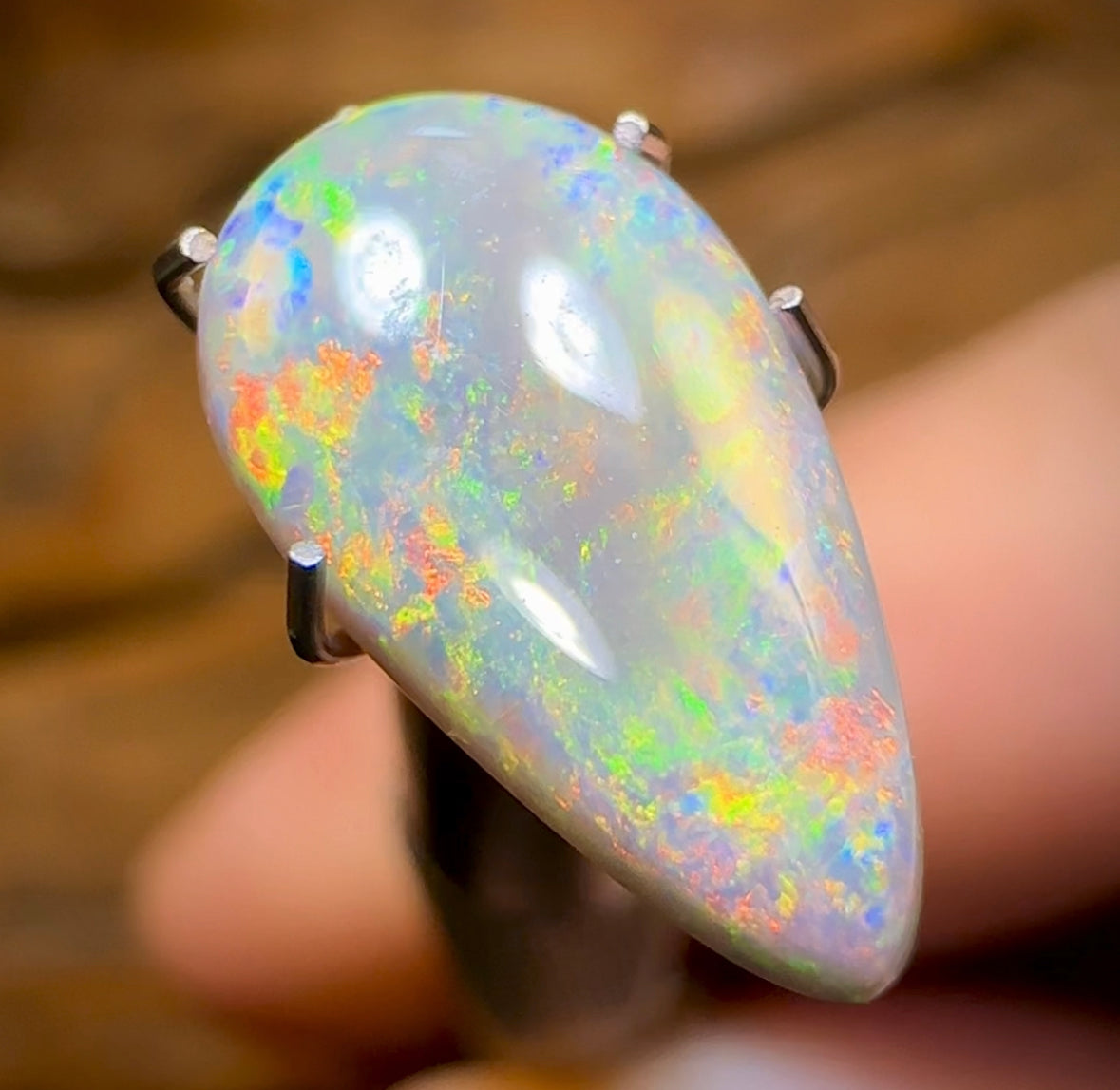 2.05cts - Australian Semi Black Opal from Lightning Ridge - Opal Whisperers