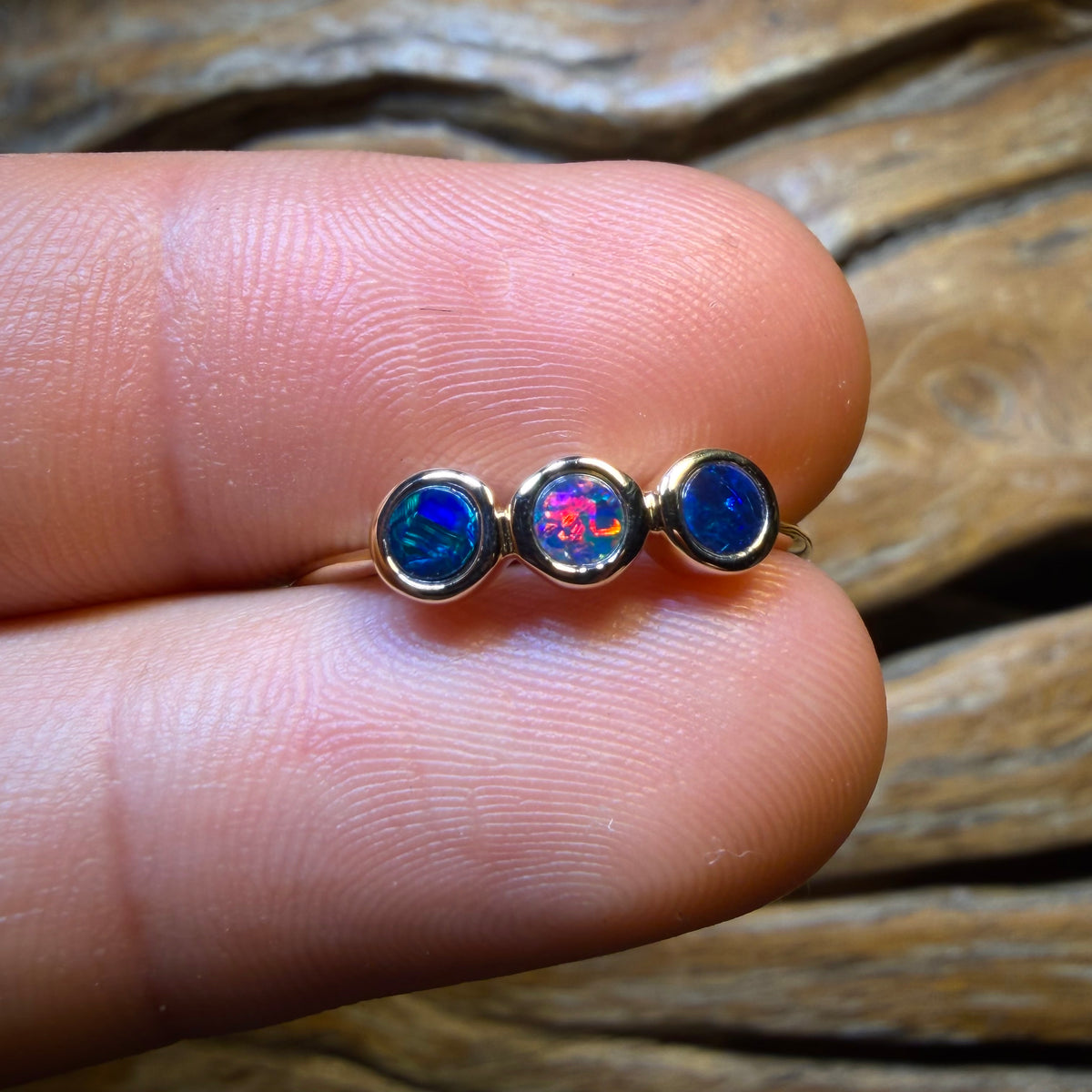 14k Gold - NEW Isaac Design Queensland Boulder Opal Doublet Ring