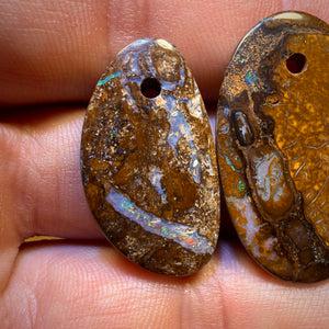 70.8cts - 3x Drilled Queensland Boulder Opals. BARGAIN Wholesale Parcel