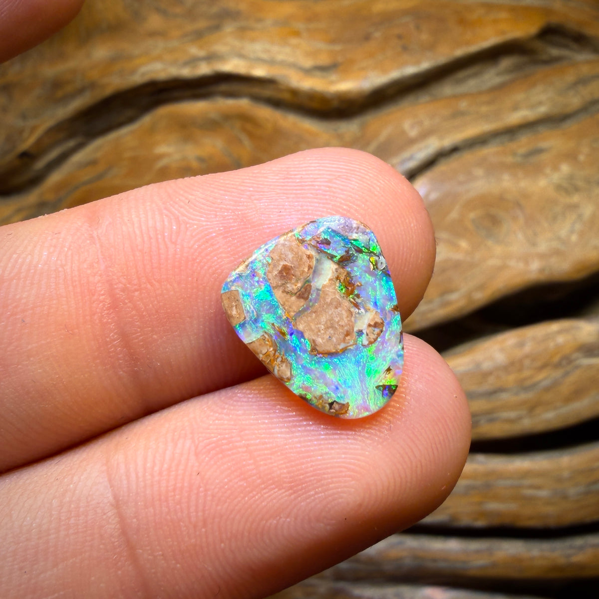 3.2cts - Yowah Nut Crystal Centre Opal. Australian Boulder Opal Double Siddd