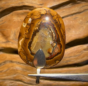 Solid Blonde Tribal Queensland Boulder Opal Unisex Pendant