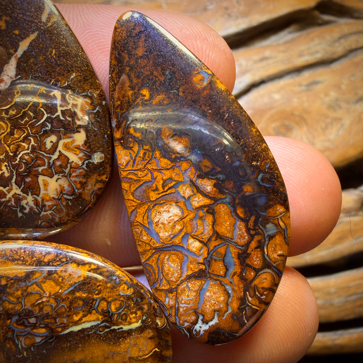🔒197.8cts - 5x Australian Tribal Boulder Opal’s. Wholesale Dealers Parcel