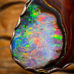 Old School Heritage BANGER! Super Rare  Sterling Silver - Rare Yowah Nut Kernel Opal UNISEX Pendant
