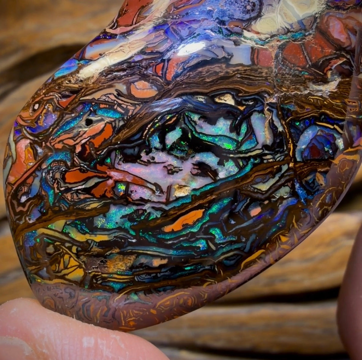 265.6cts - Top Tribal Australian Boulder Opal. Polished Specimen