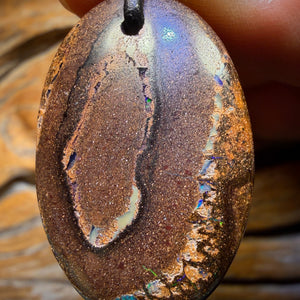 Roadshow Wildcard!            32 x 22mm - Drilled Tribal Queensland Boulder Opal Necklace