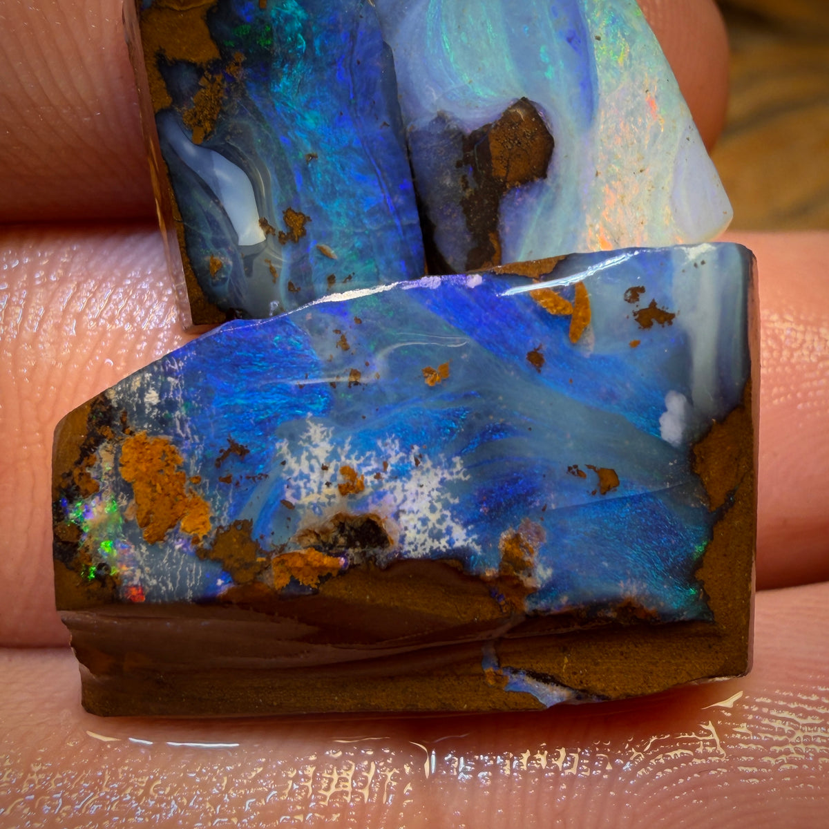 🔒47cts - 3x Australian Boulder Seam Opal Rubs Parcel