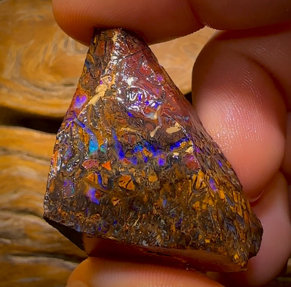 140.5cts - Tribal Split 1 Yowah Nut Opal Rough Piece. Australian Opal
