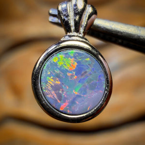 Sterling Silver - Queensland Boulder Opal Doublet Pendant