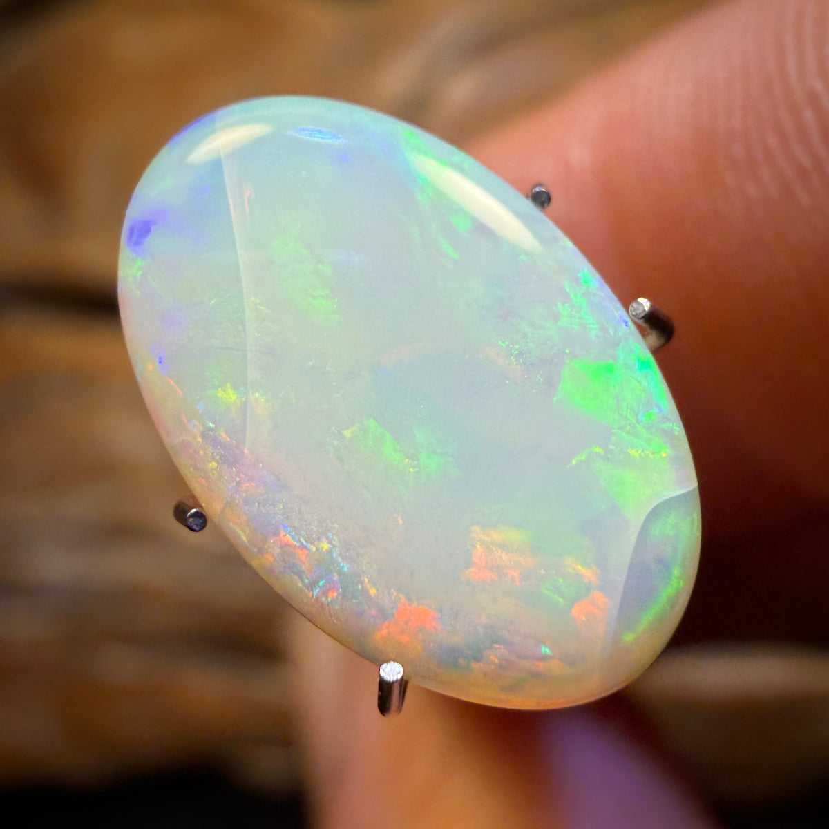 🔨 AUCTION 🔨 No Reserve 3.2cts - South Australian White Opal from Coober Pedy