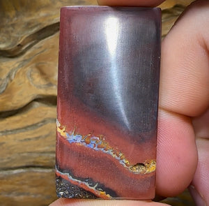 96.5cts - Australian Boulder Opal Rub.Tibal Landscape Pattern - Opal Whisperers