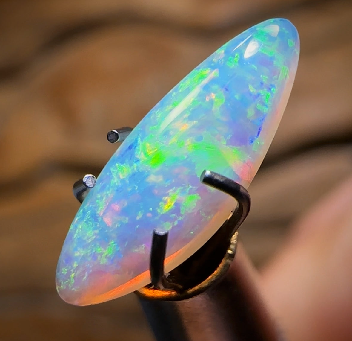 0.83cts - Top Quality Small But Sweet Solid GEM Australian Boulder Pipe Opal