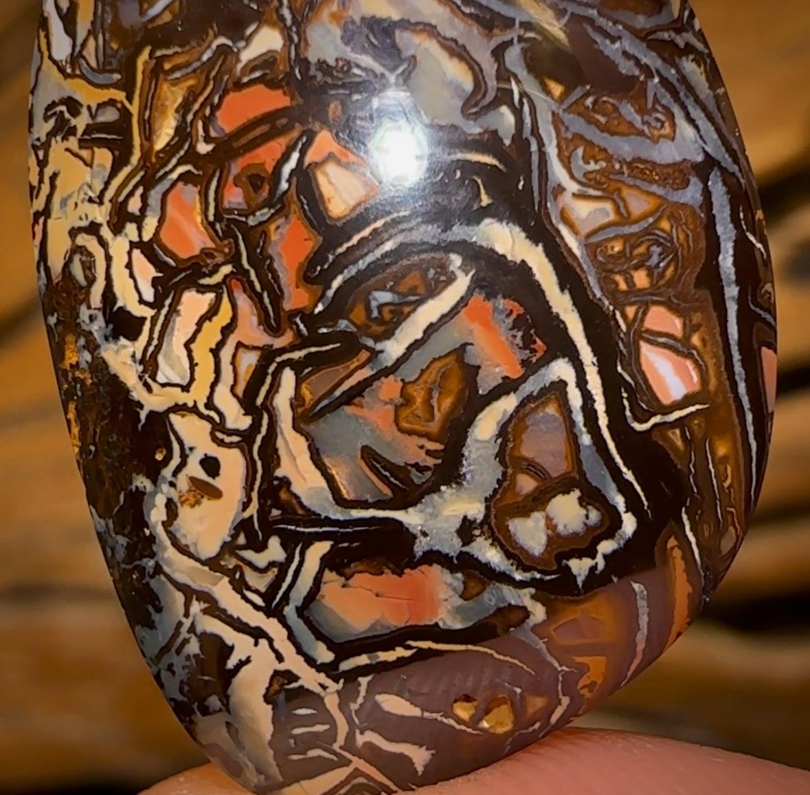 22.7cts - Cool Broad Tribal Australian Boulder Opal from Koroit