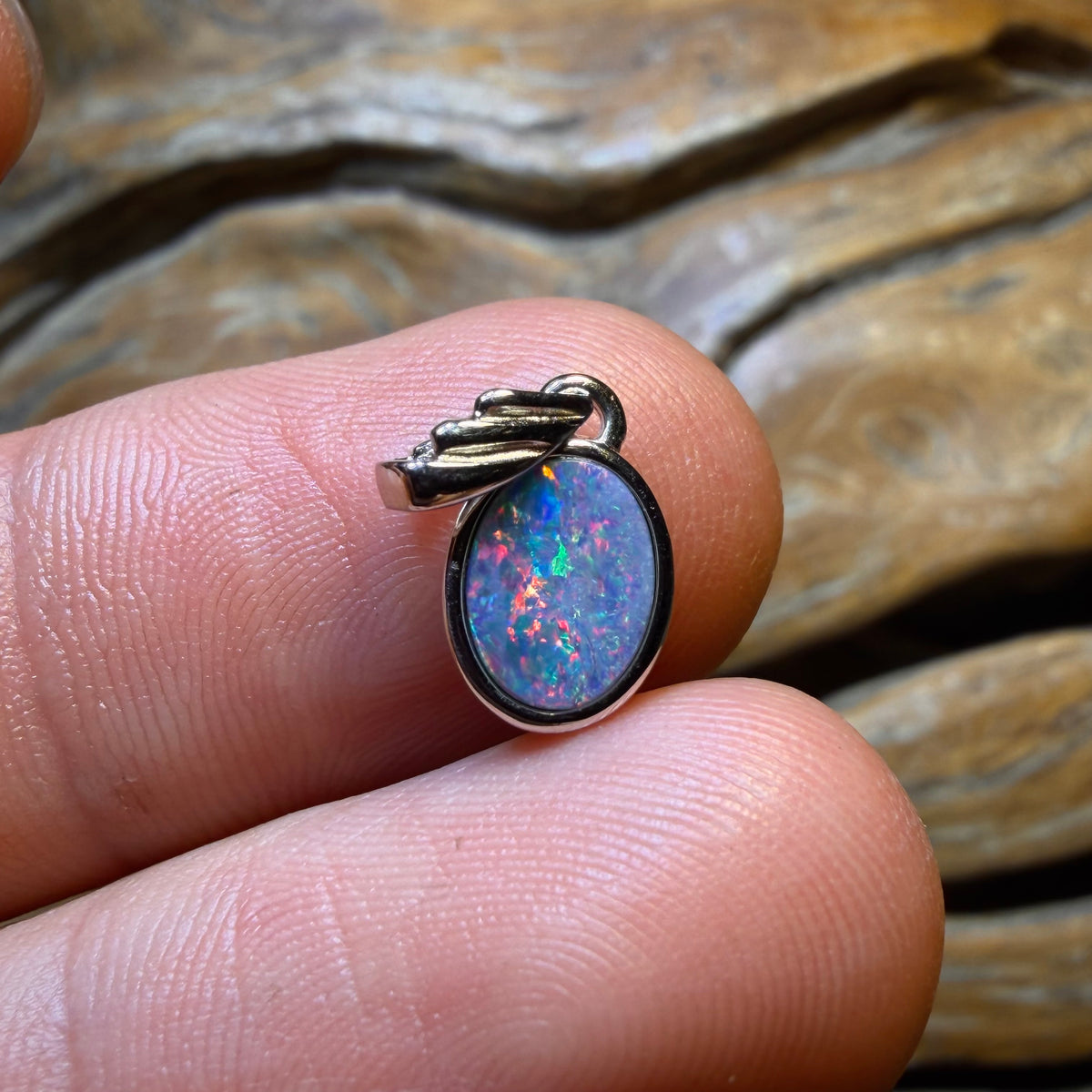 OpalFest Wildcard! Sterling Silver - Queensland Boulder Opal Doublet Pendant