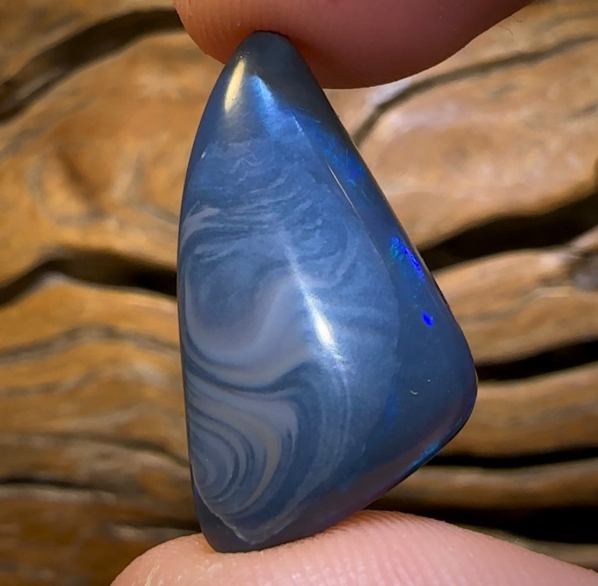 17.8cts - TOP GEM Black Opal from Lightning Ridge - Opal Whisperers