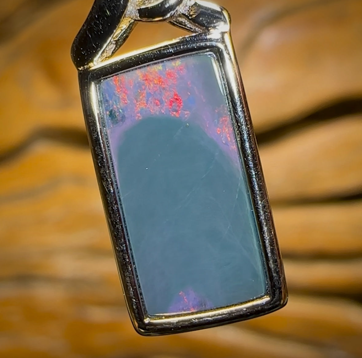 Sterling Silver - Queensland Boulder Opal Doublet Pendant