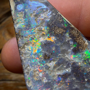 Half Price Card! XLarge Solid Queensland Boulder Seam Opal Pendant Electric Colours