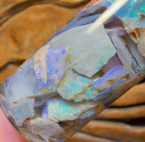 57.8cts - Rare Mintabie Rough Opal Vial. South Australian Opal