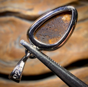 Sterling Silver - Queensland Boulder Opal Doublet Pendant