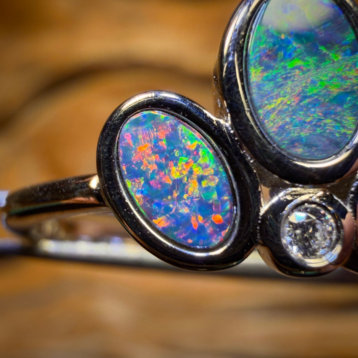 Sterling Silver - Queensland Boulder Opal Doublet Ring